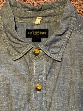 CPO Provisions Men's Blue Chambray Dress Shirt